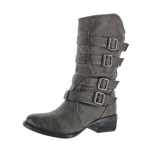 Not Rated Gray Heeled Boots